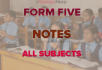 FORM FIVE FULL NOTES ADVANCED LEVEL, FORM V NOTES ALL SUBJECTS