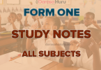 FORM ONE NOTES ALL SUBJECTS - NEW SYLLABUS