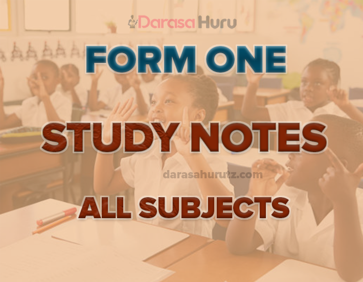 FORM ONE NOTES ALL SUBJECTS - NEW SYLLABUS